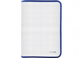 Папка-пенал пластикова на блискавці В5, фактура: тканина, синій ECONOMIX E31645-02