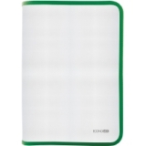 Папка-пенал пластикова на блискавці В5, фактура: тканина, зелений ECONOMIX E31645-04