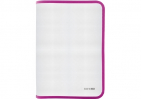 Папка-пенал пластикова на блискавці В5, фактура: тканина, рожевий ECONOMIX E31645-09