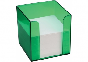 Подставка под бумагу для заметок Economix, 90х90х90 мм, пластик, зеленый E32601-04