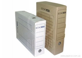 Короб архівний картонний 80 мм Economix, коричневий E32701-07