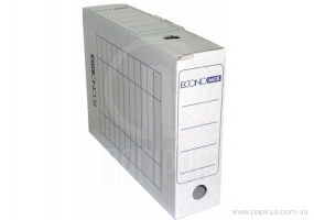 Короб архивный картонный 80 мм Economix, белый E32701-14