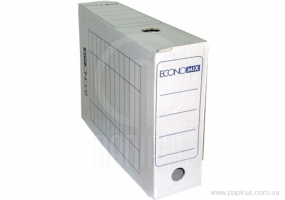 Короб архівний картонний 100 мм Economix, білий E32704-14