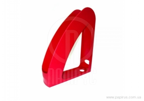 Лоток для бумаг вертикальный с передней стенкой "Радуга" Economix, пластик, красный E80531-23