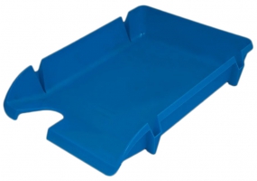 Лоток для бумаг горизонтальный "Компакт" Economix, пластик, голубой непрозрачный E80600