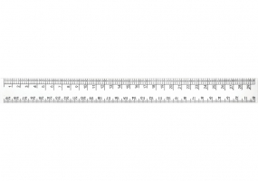 Лінійка 30 см, дві шкали - закрійника і звичайна, друкована ECONOMIX E81330-01