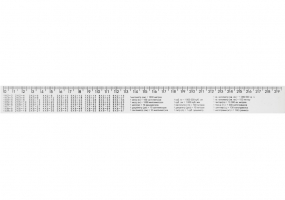 Лінійка 30 см, таблиці: множення, обсягу, площі, маси, друкована ECONOMIX E81330-02