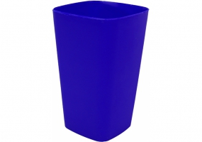 Подставка для ручек стакан канцелярский квадратный Economix, пластик, синий E81663