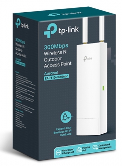 Точка доступа TP-LINK EAP110 OUTDOOR N300 1хFE LAN passive PoE наружн. EAP110-OUTDOOR