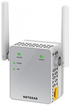Расширитель WiFi-покрытия NETGEAR EX3700 AC750, 1xFE LAN, 2x внешн. ант. EX3700-100PES