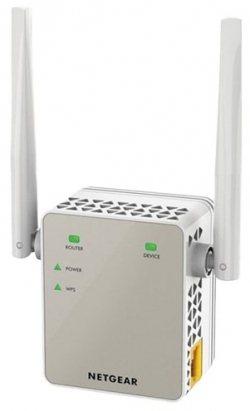 Расширитель WiFi-покрытия NETGEAR EX6120 AC1200, 1xFE LAN, 2x внешн. ант. EX6120-100PES