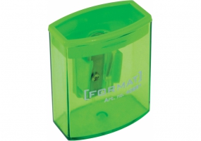 Чинка пластикова на 1 лезо з контейнером асортi FORMAT F40691