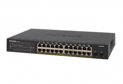 Комутатор NETGEAR GS324TP 24x1GE PoE+(190Вт), 2xSFP, керований GS324TP-100EUS