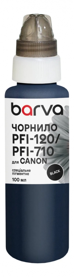 Чорнило для Canon PFI-120/PFI-710 BK спеціальне 100 мл, пігментне, чорне Barva (C120-894e) I-BARE-C120-100-B