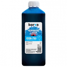 Чорнило Epson 106 c спеціальне 1 л, водорозчинне, блакитне Barva (e106-793) I-BARE-E-106-1-C