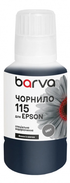 Чорнило для Epson 115 GY спеціальне 140 мл, OneKey, водорозчинне, сіре Barva (E115-876e) I-BARE-E-115-140-GY