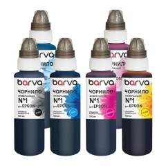 Комплект чорнил для Epson універсальні №1 6х100 мл, водорозчинні, BK/C/M/Y/LC/LM Barva (EU1-100-2MP) I-BARE-EU1-100-2MP