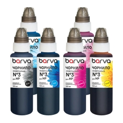 Комплект чорнил для HP універсальні №3 4х100 мл, водорозчинні, BK/C/M/Y Barva (HU3-100-MP) I-BARE-HU3-100-MP