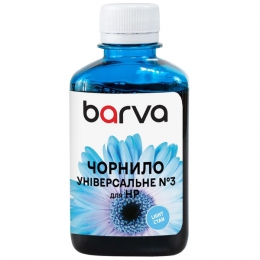 Чорнило для HP універсальне №3 180 мл, водорозчинне, світло-блакитне Barva (HU3-969) I-BARE-HU3-180-LC