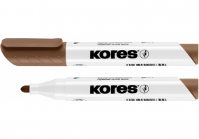 Маркер для белых досок KORES 1-3 мм, коричневый K20838