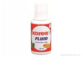 Корректирующая жидкость Kores FLUID с кисточкой, 20 мл K66101