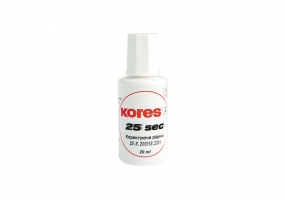 Корректирующая жидкость Kores "25 секунд" с кисточкой, 20 мл K66817