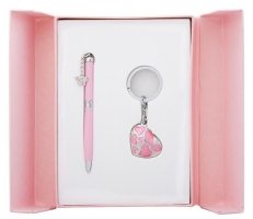 Набор подарочный "Romance": ручка шариковая + брелок, розовый Langres