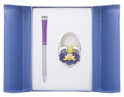 Набор подарочный "Fairy Tale": ручка шариковая + крючок д/сумки, фиолетовый Langres LS.122027-07
