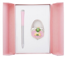 Набор подарочный "Fairy Tale": ручка шариковая + крючок д/сумки, розовый Langres LS.122027-10