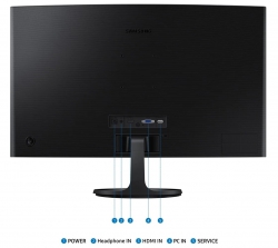 Монитор Samsung 27&quot; S27D360 D-Sub, HDMI, VA, 100Hz, 4ms, CURVED LS27D360GAIXCI