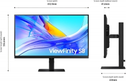 Монітор Samsung 27" S80UD HDMI, DP, USB, USB-C, MM, IPS, 3840x2160 LS27D804UAIXUA