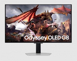 Монитор Samsung 32&quot; Odyssey G80SD HDMI, DP, USB, Bluetooth, OLED, 3840x2160, 240Hz, 0.3ms, G-Sync Compatible LS32DG800SIXUA