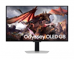 Монітор Samsung 32" Odyssey G80SD HDMI, DP, USB, Bluetooth, OLED, 3840x2160, 240Hz, 0.3ms, G-Sync Compatible LS32DG800SZXUA