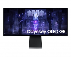 Монітор Samsung 34" Odyssey OLED G8 G85SB microHDMI, miniDP, USB-C, VA, 3440x1440, 21:9, 175Hz, 0.03ms, CURVED LS34BG850SIXUA