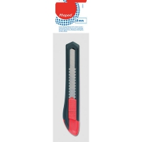 Нож канцелярский START 18мм, пластик. корпус, мех. фиксатор лезвия, серый с красным Maped MP.018211