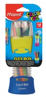 Карандаши цветные COLOR PEPS Flex Box, 12 цв., + раздвижной пенал, ассорти Maped MP.683212