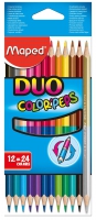Олівці кольорові COLOR PEPS Duo, двосторонні 12шт./24 кольор. Maped MP.829600