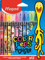 Фломастери COLOR PEPS MONSTER, 12 кольорів Maped MP.845400