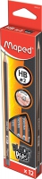Олівець графітовий BLACK PEPS HB, без гумки, коробка з підвісом Maped MP.850021