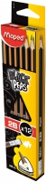 Карандаш графитовый BLACK PEPS 2B, с ластиком, коробка с подвесом Maped MP.851722