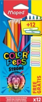 Олівці кольорові COLOR PEPS Classic, 12 кольорів + 12 наклейок Maped MP.862725