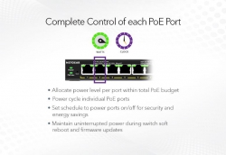 Коммутатор NETGEAR MS108UP, 4x2,5GE PoE+, 4x2,5GE PoE++(60Вт/порт), 230Вт, управляемый MS108EUP-100EUS