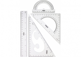 Набір лінійок (лін 20см, тр12см, тр18см, транс) MAXI MX08451