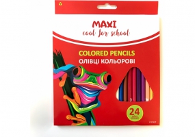 Олівці кольорові пластикові "Africa", 24 кольори MAXI MX11527