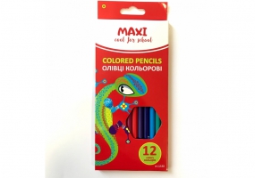 Карандаши цветные пластиковые "Africa", 12 цветов MAXI MX11530