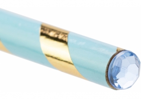 Олівець чорнографітний HB пастельний блакитний з кристалом MAXI MX14916