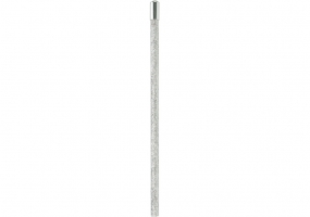 Олівець чорнографітний HB сріблястий з металевим топом та кристалом, покриття з блискіток. MAXI MX14926