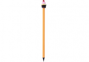 Олівець чорнографітний HB із фігуркою "Тістечко", помаранчеве покриття MAXI MX14932
