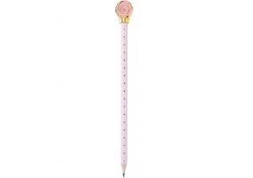 Олівець чорнографітний HB із фігуркою "Цукерка", рожеве покриття MAXI MX14933