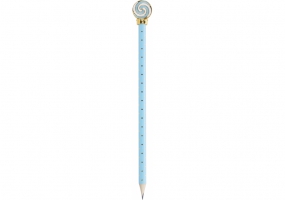 Олівець чорнографітний HB із фігуркою "Цукерка", блакитне покриття MAXI MX14937